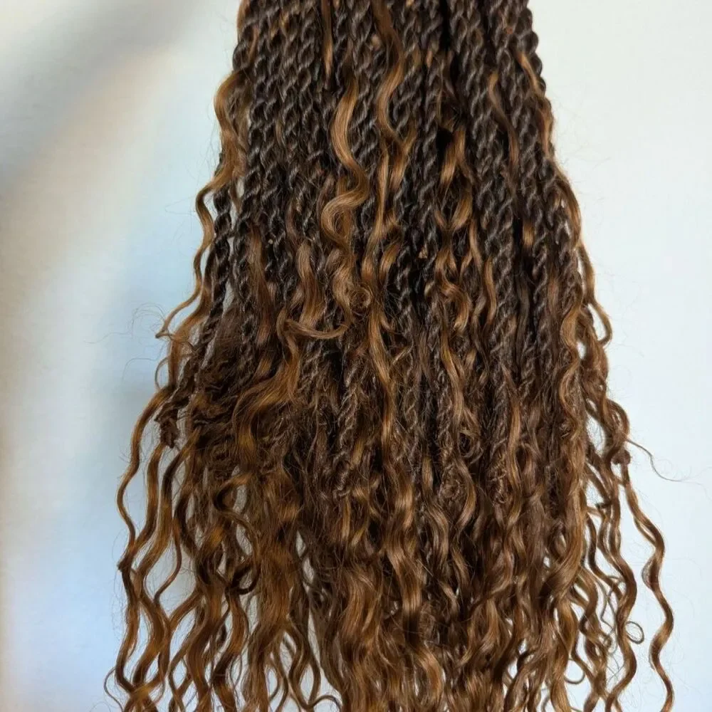 Boho Island Twist Human Hair Curls - 14 Inch 8 Packs Miracle Knots Crochet Hair